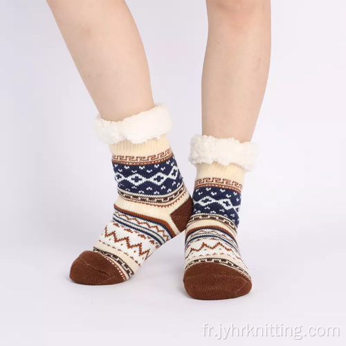 Femmes Thermal Fluffy Home Lounge Cute Slipper chaussettes